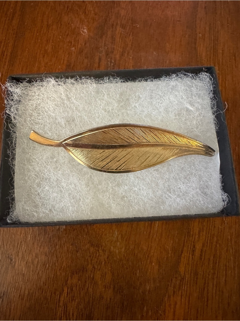 Gold Leaf Hair Barrette - Sleek Leaf Design